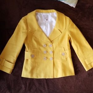Nanette Lepore Linen Blazer, Lemon Yellow